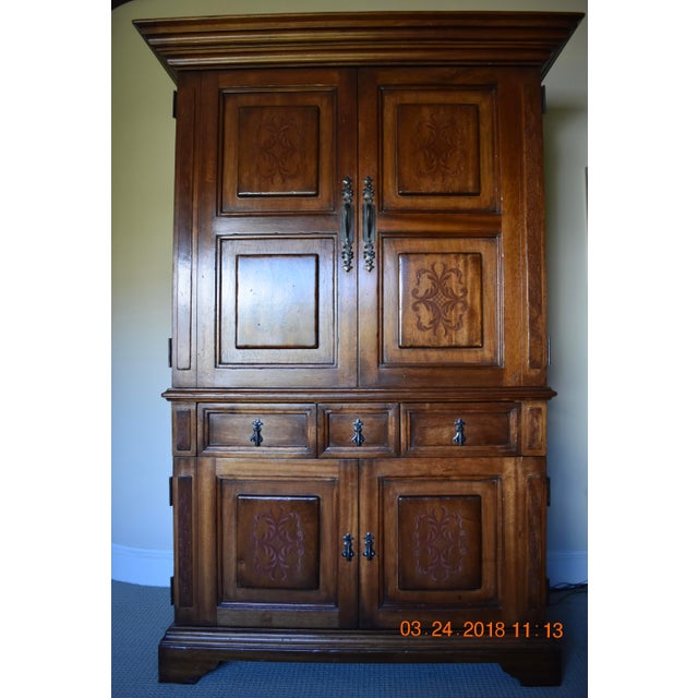 South Cone Trading Traditional Wooden Media Cabinet Armoire Chairish