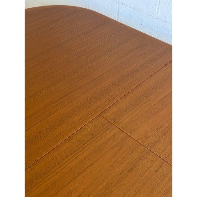 Extendable Teak Dining Room Table Kitchen Furniture Denmark Mid-Century Modern 1970s For Sale In Los Angeles - Image 6 of 11