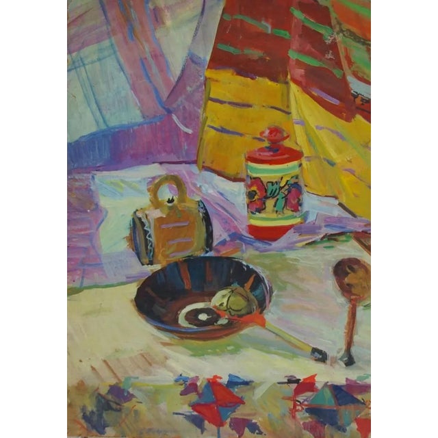 Vintage Still Life Oil Painting, Ukrainian Soviet Art, 1970s 68-47 For Sale