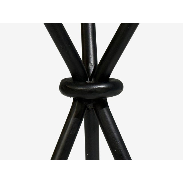 Jean-Michel Frank Style, Side Tables, Iron, Travertine, 20th C. For Sale - Image 9 of 10