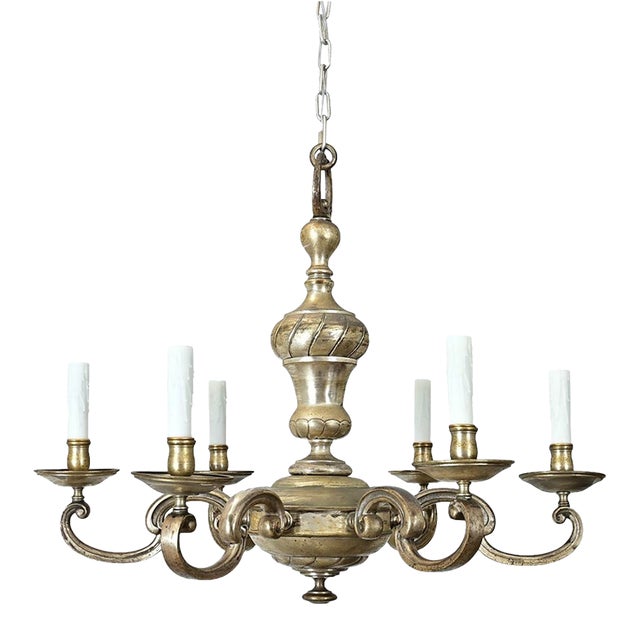 Early 20th Century French Bronze Chandelier For Sale