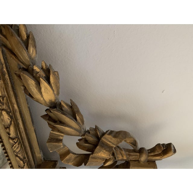 19th Century French Gilded Mirror with Urn Decoration, 1870 For Sale - Image 4 of 9