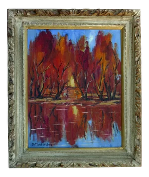 October Maples Oil Painting on Canvas by Clifford Holmes
