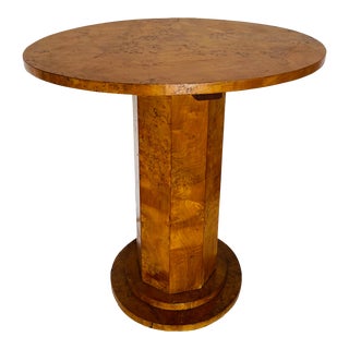 Austrian 1920s Art Deco Oval Side Table Tropical Wood For Sale