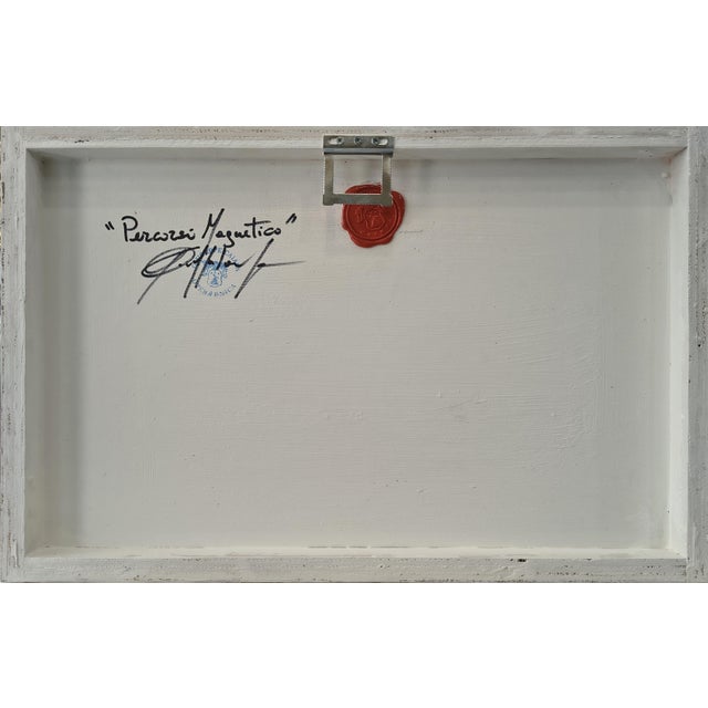 Giuseppe Caiafa, Magnetic Path Optical Panel, 2025, Wood in Gold and Silver Leaf For Sale - Image 4 of 5