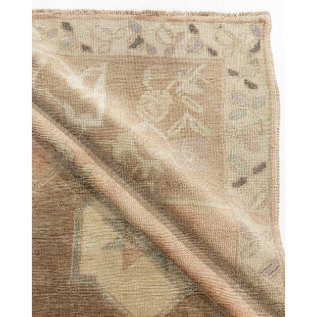 Vintage Circa 1940 Turkish Oushak Area Rug 5ft 1in X 9ft 5in For Sale - Image 4 of 10