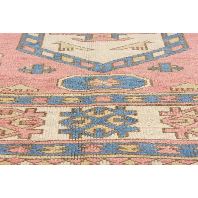 Late 20th Century Vintage Pink Persian Hamadan Rug - 05'07 X 07'06 For Sale - Image 5 of 9