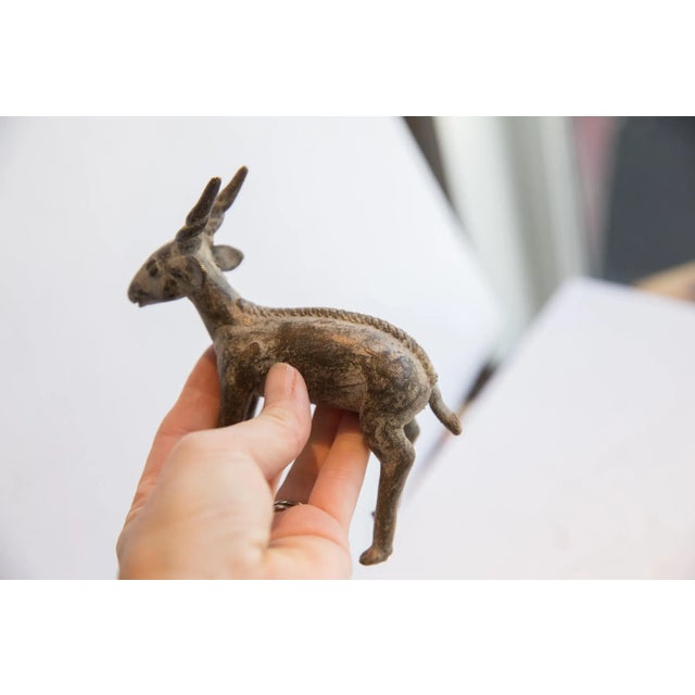 African Vintage African Antelope Sculpture For Sale - Image 3 of 5