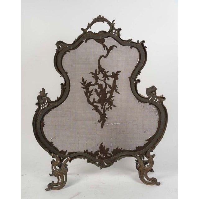 Napoleon III Louis XV-Style Bronze Fireplace Screen, 1800s For Sale - Image 3 of 8