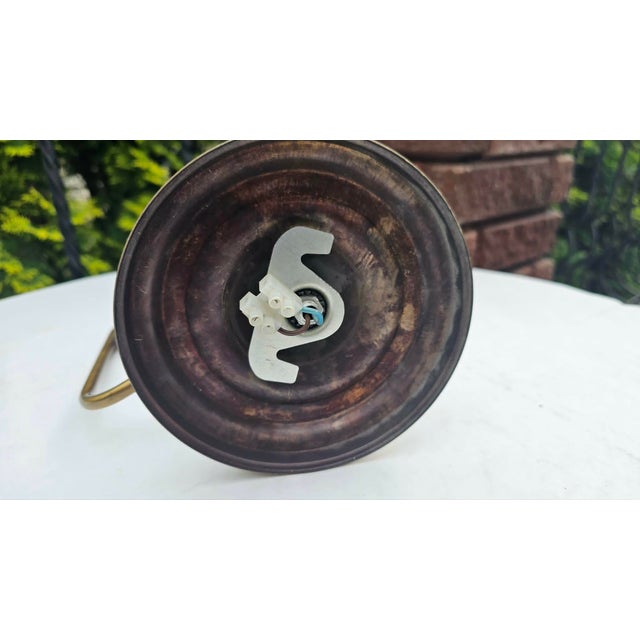 Brown Art Deco Brass Wall Lamp, 1930s For Sale - Image 8 of 9