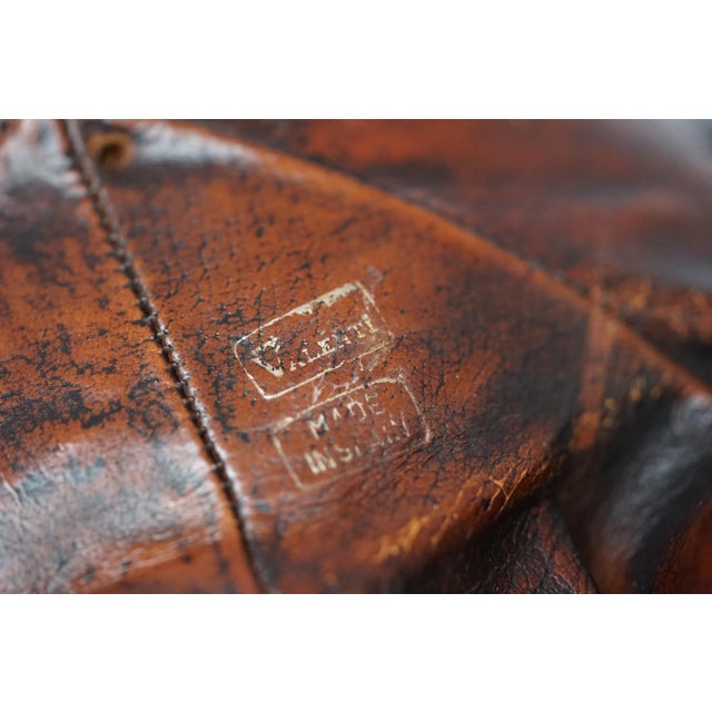 Vintage Leather Pig Stool by Valenti, 1970s For Sale - Image 9 of 11