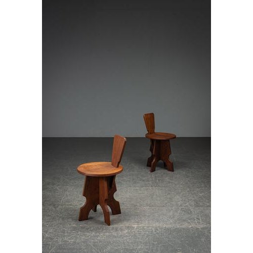 1960s Sculptural Stools. dimensions (cm): h71 x w39 x d39 cm I have official proof of authenticity such as vintage...