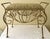 Hollywood Regency Vintage Wrought Iron Italian Boudoir Hollywood Regency Style Vanity Bench For Sale - Image 3 of 5