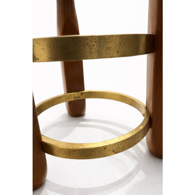 Mid-Century Modern Scandinavian Teak and Brass Circular Candleholder, 1960 For Sale - Image 6 of 10
