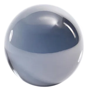 Crystal Glass Balls, Set of 2 in Smoke, 3.5"