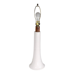 Mid 20th Century Danish Modern Style White Ceramic Table Lamp