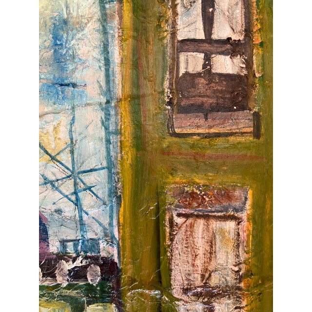 San Francisco Bay Bridge Expressionist Cityscape Oil on Masonite. Signed For Sale - Image 10 of 12