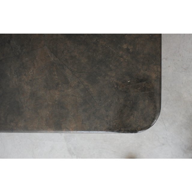 Dark Gray 1980s Post Modern Lacquered Parchment Coffee Table For Sale - Image 8 of 9