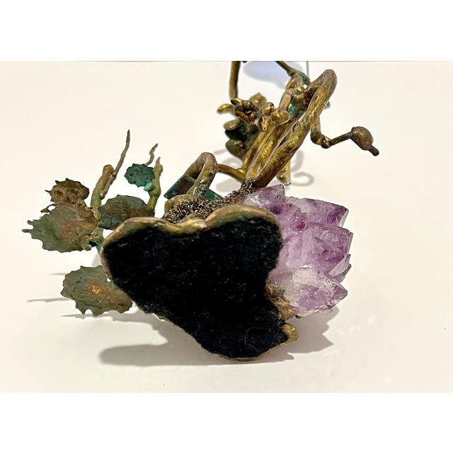 1970s 1970s Girl on Bike With Balloon and Amethyst - Mixed Media Sculpture For Sale - Image 5 of 10