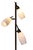 Brown Mid 20th Century Three Light Pole Lamp After Thurston C 1950/60's For Sale - Image 8 of 17
