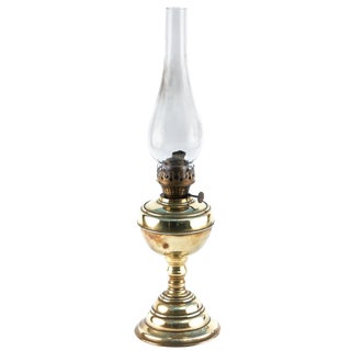Antique Brass Oil Lamp, 1900s For Sale