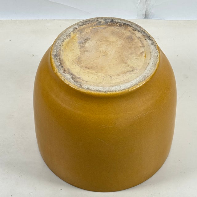 Mustard 1960s Impeccable Mustard or Ochre Glazed Ceramic Planter by Gainey Ceramics For Sale - Image 8 of 9