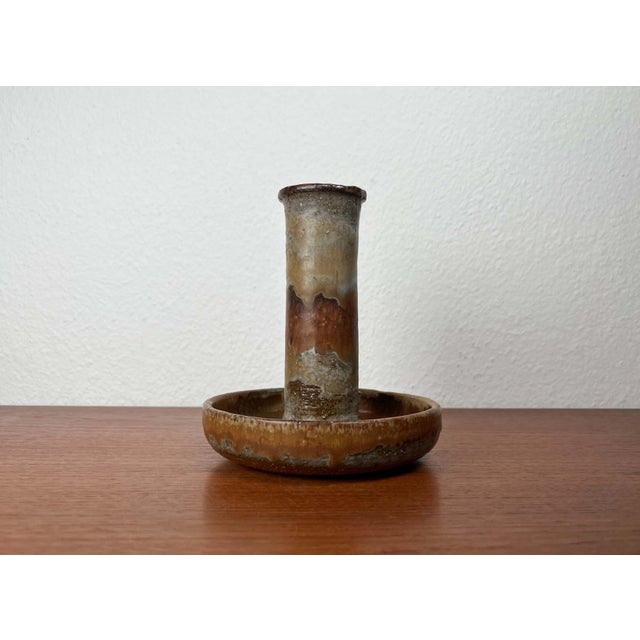 Beige Mid-Century Modern Danish Studio Pottery Candleholder from Axella, 1960s For Sale - Image 8 of 18
