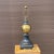 Wood Hart Associates Brass & Faux Finished Wood Table Lamp For Sale - Image 7 of 13