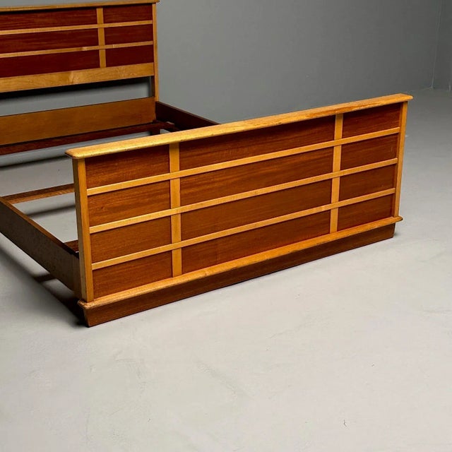 Paul Frankl, Rare Station Wagon Full Bedframe, Mahogany, Maple, Usa, 1950s For Sale - Image 10 of 12