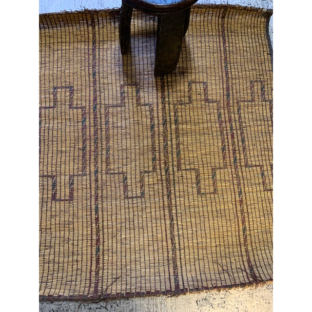 Tuareg Rug in Plant Fibers and Leather, Mauritania, 1990s For Sale - Image 8 of 9