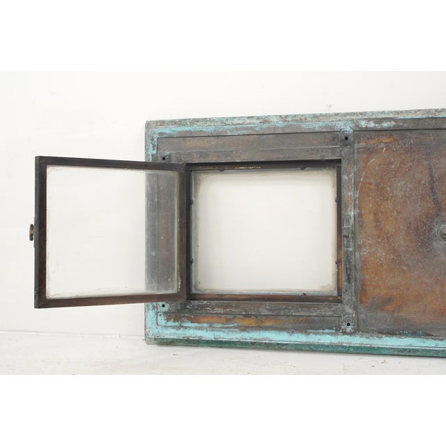 Antique Bronze Belgian Post Office Window Panel For Sale In New York - Image 6 of 9