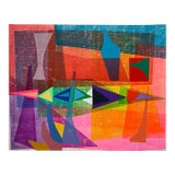 Contemporary Abstract Colour Pencil, Acrylic Paint, Modelling Paste and Oil Paint on Paper Painting "Chroma Riff (Mariner Ii)" by Michael Barringer For Sale