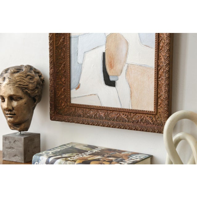 Original Framed Abstract Painting in Antique Gold Frame For Sale In New York - Image 6 of 15