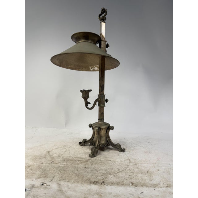 Gray Vintage English Adjustable Table Light, 1920s For Sale - Image 8 of 15