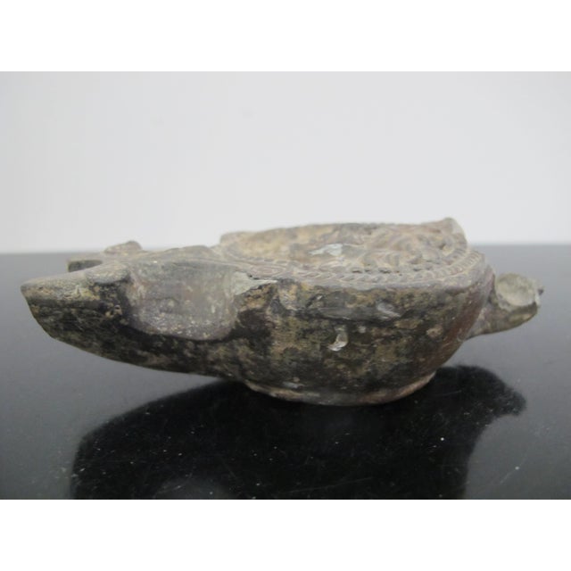 Roman Style Medusa Gorgon Female Figural Terra Cotta Oil Lamp For Sale - Image 4 of 6