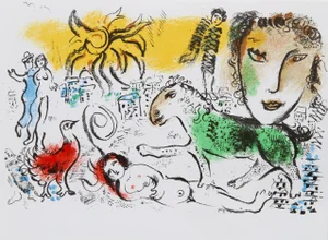 Homecoming from XXe Siecle. Chagall Monumental, Marc Chagall Lithograph