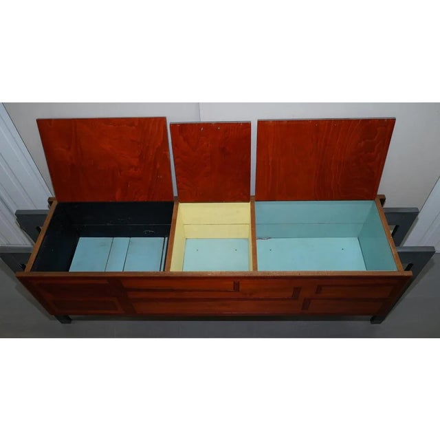 Modern Custom Made Sideboard with Upwards Opening Doors For Sale - Image 16 of 18