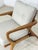 Modern Retro Armchair in Chestnut Wood For Sale - Image 6 of 11