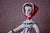 Full of character, this small glazed earthenware ring holder depicts a female figure whose flared skirt forms the...