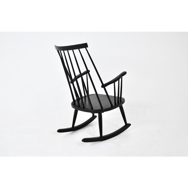 Wood Rocking Chair by Lena Larsson for Nesto, 1960s For Sale - Image 7 of 13