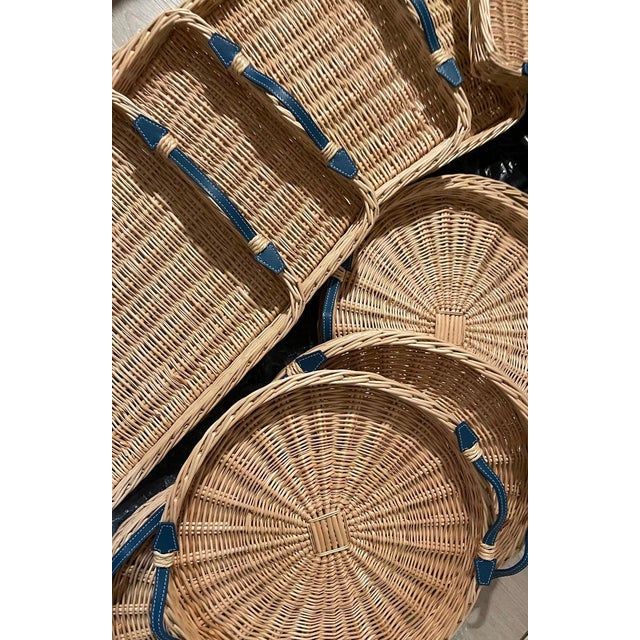 Large Rectangular Brown Osier Tray For Sale In Boston - Image 6 of 6