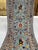 Art Deco Blue Gray Persian-Style Floral Wool Runner Rug, Natural Dyes, 2'9" X 9'7" For Sale - Image 3 of 14