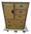 Vintage Dixie Rattan & Wicker Armoire With Brass Handles For Sale