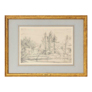 Benjamin West Cottage Amongst the Trees Pencil