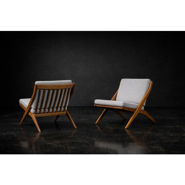 Mid-Century Swedish Scissor Chairs by Folke Ohlsson for Bodafors, 1960s, Set of 2 For Sale - Image 10 of 18