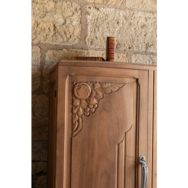 Brown Large Art Deco Walnut Buffet, 1930s For Sale - Image 8 of 10