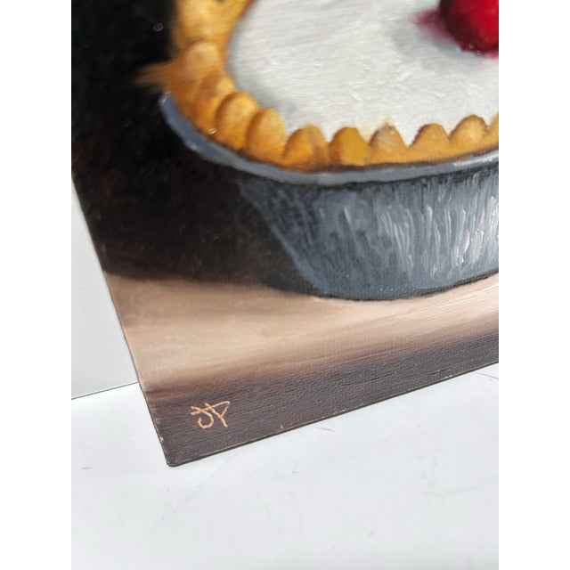 Pair of Original Dessert Still Life Paintings by Jane Palmer Tart Cupcake For Sale In Louisville - Image 6 of 10