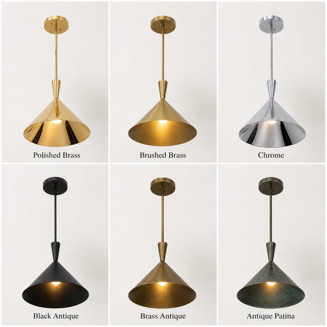 Not Yet Made - Made To Order Mid Century Style Handmade Brass Ceiling Pendant Light Fixture, Vintage Brass Pendant Lamp, Modern Rustic Home Decor Lighting For Sale - Image 5 of 12