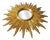 Gilded Sunburst Wall Mirrors, Belgium, 1970s For Sale