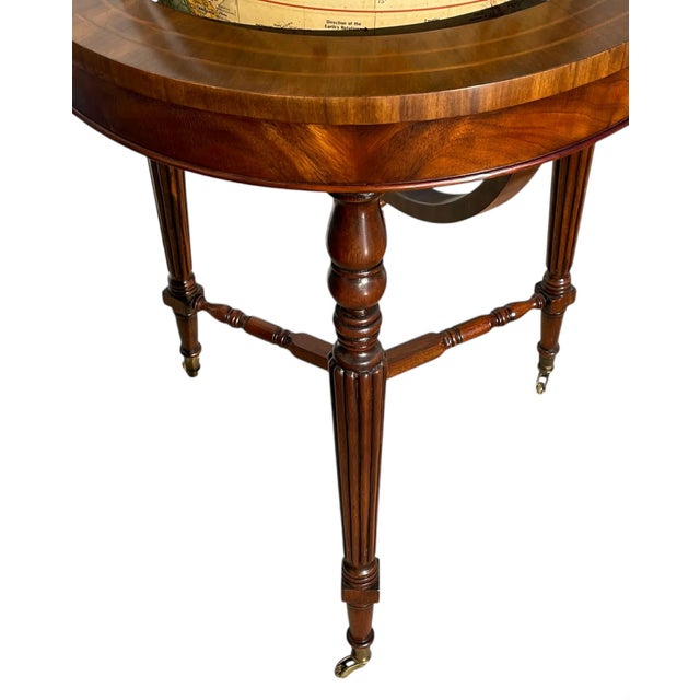 Vintage Maitlan-Smith Replogle 'World Classic Series' 16" Globe on Stand With Brass Caster Wheels For Sale - Image 11 of 14